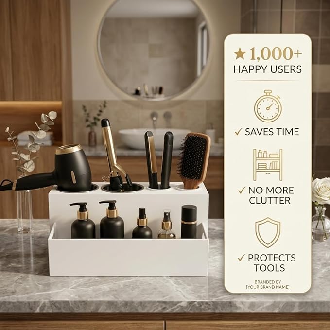 SOL ECO Bathroom Hair Tool Organizer - Image 3