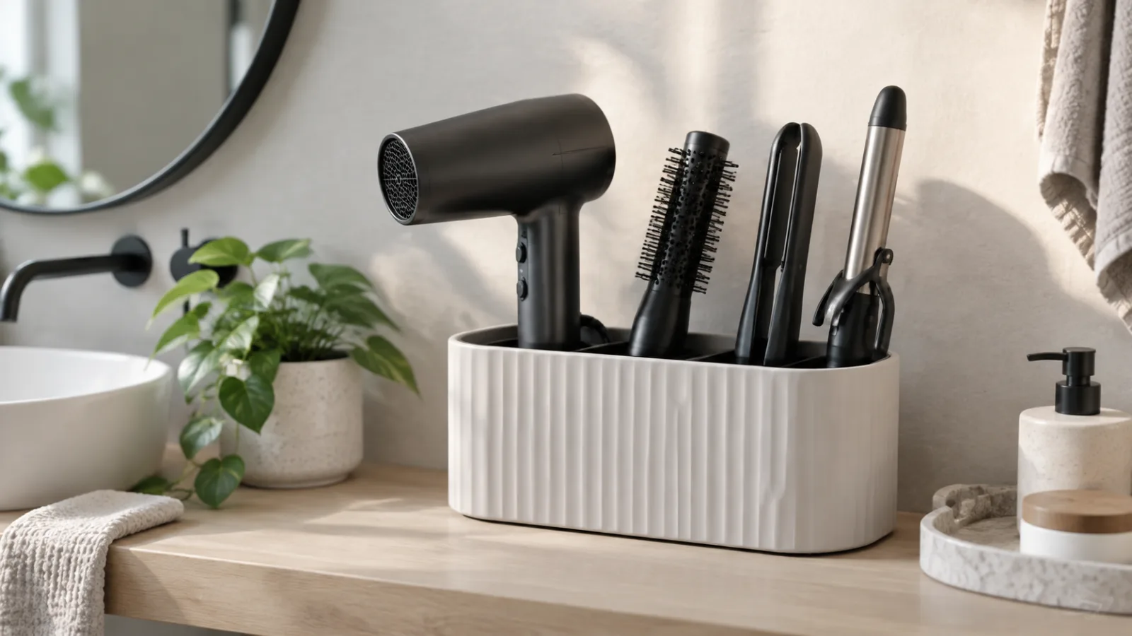 Aesthetic hair tool storage ideas