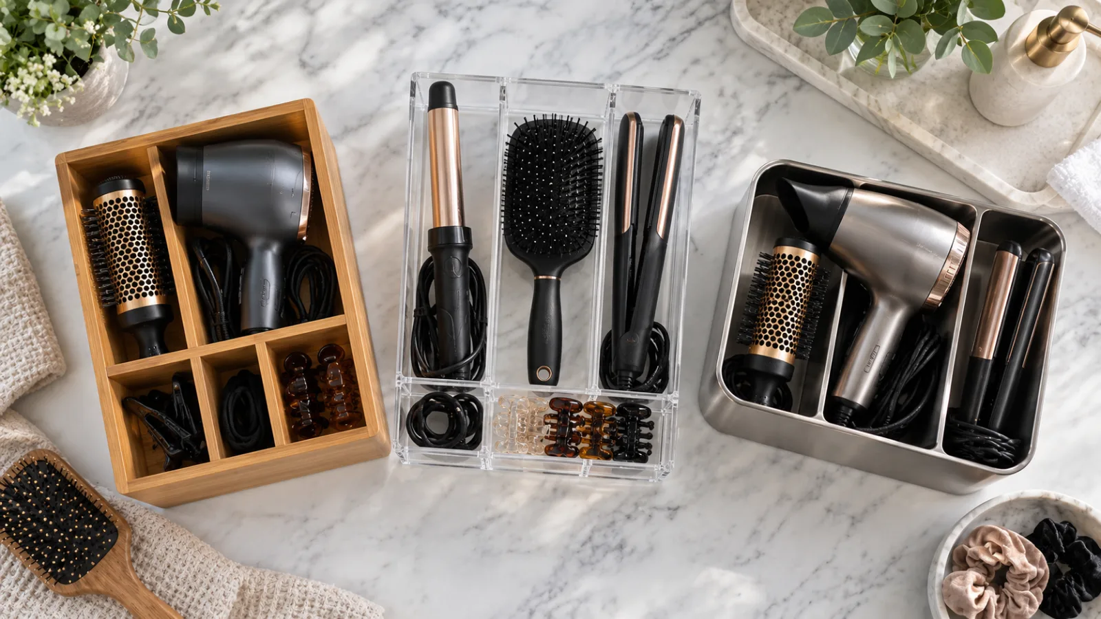 Hair tool organizer material comparison