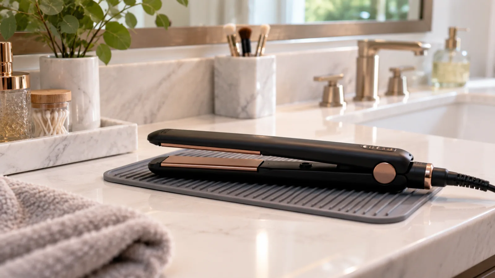 Heat-resistant hair tool holder vs mat