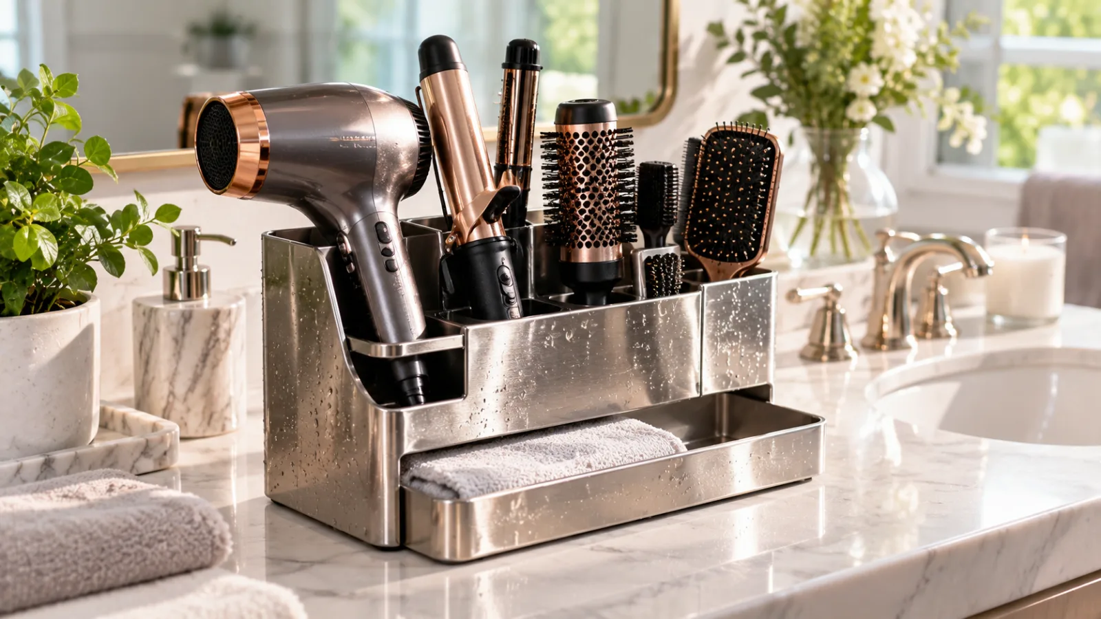How to clean a hair tool organizer