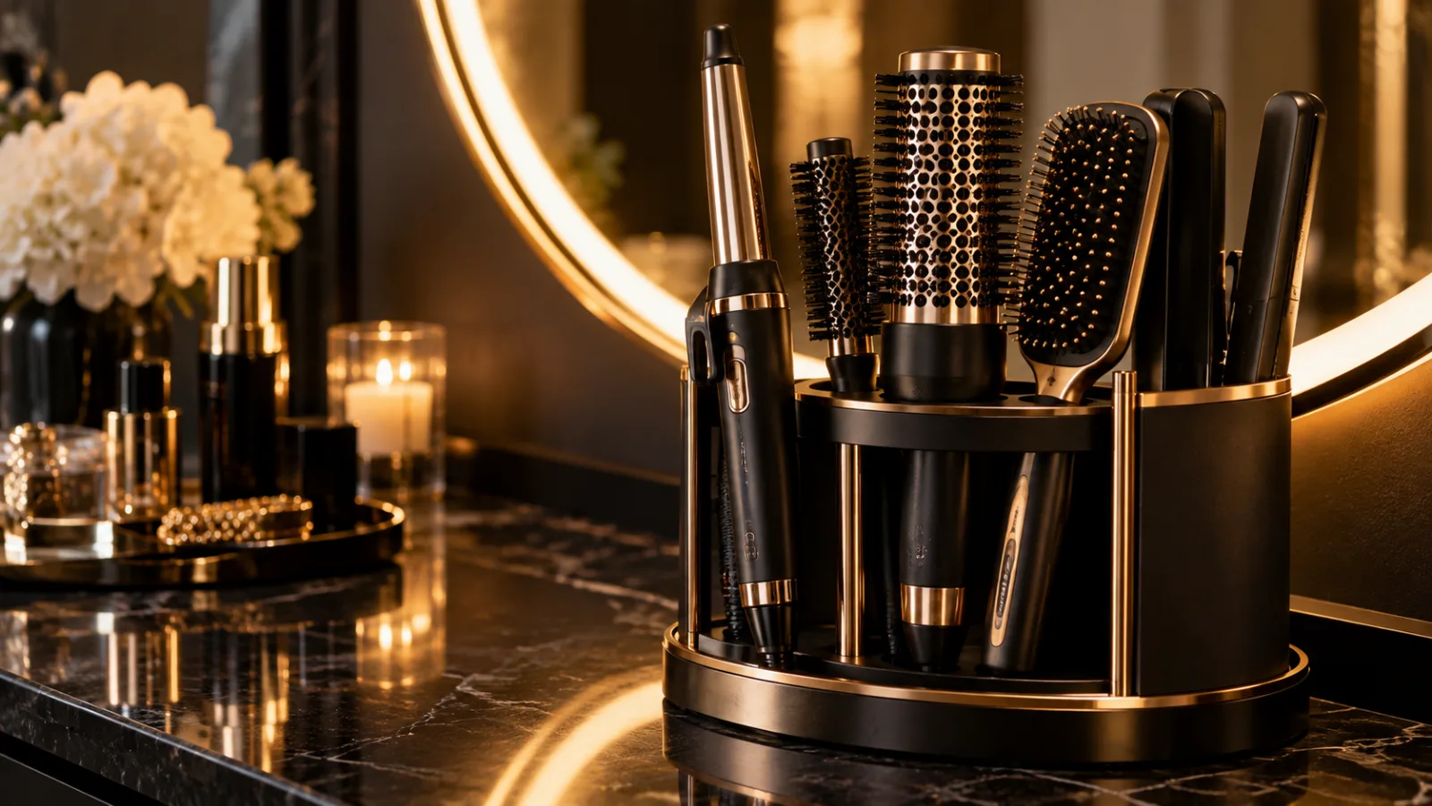 Luxury hair tool organizer