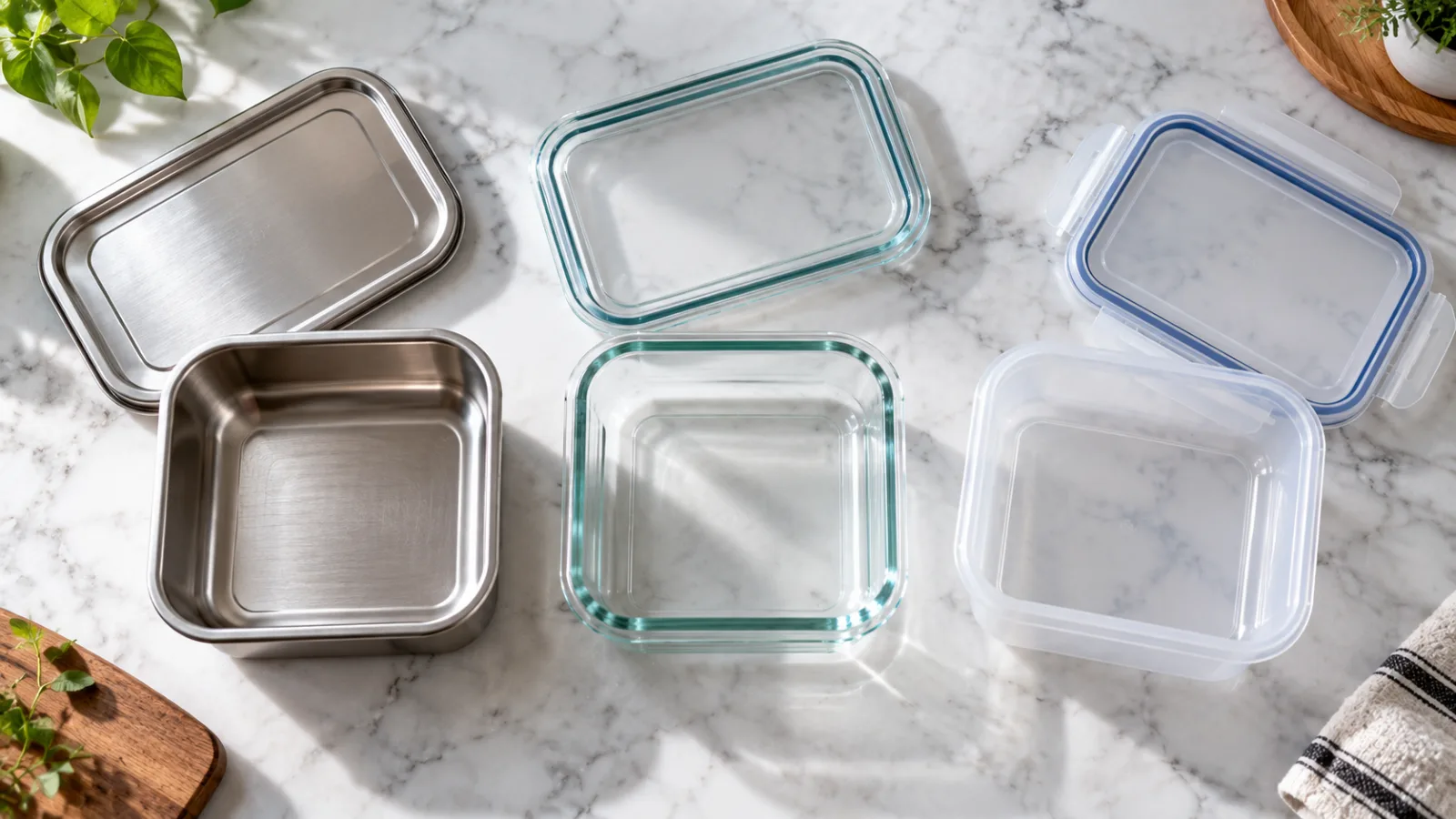 Stainless steel vs plastic vs glass food containers